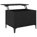 vidaXL Table basse Chêne noir 60 x 44 5 x 45 cm Bois d'ingénierie