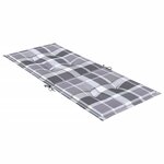 vidaXL Coussins de chaise jardin à dossier haut lot de 4 carreaux gris