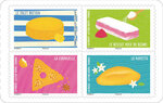 Carnet de 12 timbres - Biscuits français - Lettre verte