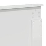 vidaXL Tête de lit Blanc brillant 120 cm Bois d'ingénierie