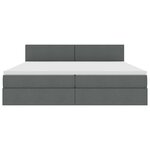 vidaXL Lit avec rangement et matelas Gris foncé 200 x 200 cm Velours