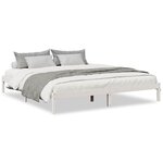 vidaXL Cadre de lit extra long sans matelas 200x220 cm bois massif pin