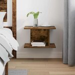 vidaXL Table de chevet Chêne fumé 40 x 30 x 25 cm Bois d'ingénierie