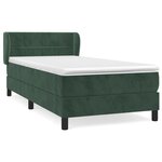 vidaXL Sommier à lattes de lit et matelas Vert foncé 80x200 cm Velours