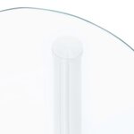 vidaXL Table d'appoint 2 niveaux Transparent 38x38x50 cm Verre trempé