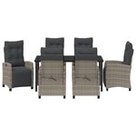 vidaXL Ensemble de jardin 7 pièces Gris Rattan Poly