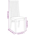 vidaXL Chaises à manger 2 Pièces blanc bois massif caoutchouc
