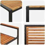Ensemble de Salle à Manger de Jardin 9 Pièces en Poly Rattan Noir Acacia vidaXL