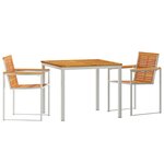 Ensemble de salle à manger de jardin vidaXL 3 pièces en bois massif d'acacia