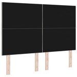 vidaXL Tête de lit LED Gris clair 144 cm Cuir synthétique