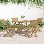 vidaXL Ensemble à manger de jardin 5 Pièces Bois d'acacia solide