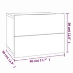 vidaXL Tables de chevet 2 Pièces Chêne fumé 40x30x30 cm Bois d'ingénierie
