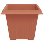 vidaXL Pot de Fleurs Carré 6 pc Rouge brique 43 x 43 x 33 5 cm