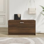 vidaXL Banc à chaussures Chêne marron 80x24x45 cm Bois d'ingénierie