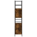 vidaXL Bibliothèque chêne fumé 80x30x145 5 cm bois d'ingénierie et fer