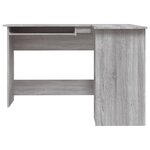 Bureau table poste de travail meuble d'ordinateur informatique étude d'angle sonoma 120 x 140 x 75 cm bois d'ingénierie gris 02_0023694