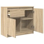 vidaXL Buffet avec tiroir chêne sonoma 71x35x65 cm bois d'ingénierie