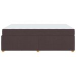 vidaXL Cadre de lit avec matelas Marron foncé 140 x 200 cm tissu