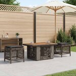 vidaXL Ensemble de salle à manger pour jardin 3 Pièces Gris et Gris foncé