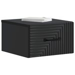 vidaXL Cabinet de chevet mural 2 pièces Noir 34 5 x 33 x 20 cm