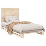vidaXL Cadre de lit sans matelas avec tête de lit 100x200 cm