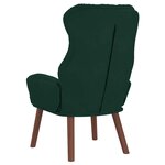 vidaXL fauteuil Vert foncé 69 x 74 x 93 cm Velours