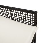Chaises de jardin vidaXL 2 Pièces avec coussins Noir Poly Rattan