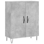 vidaXL Buffet gris béton 69 5x34x90 cm bois d'ingénierie