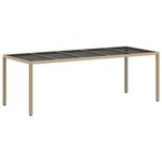 vidaXL Ensemble de salle à manger pour jardin 9 Pièces Beige Poly rotin