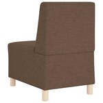 vidaXL Canapé modulaire sans accoudoirs Marron 55 cm Tissu