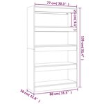 vidaXL Bibliothèque/Séparateur de pièce Noir Bois d'ingénierie
