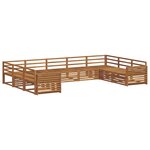 vidaXL Ensemble de canapés d'extérieur 9 pc Naturel