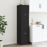 vidaXL Armoire d'apothicaire noir 40x41x174 5 cm bois d'ingénierie