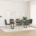 vidaXL Chaises à manger lot de 6 gris foncé tissu