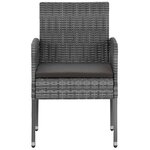 vidaXL Mobilier à dîner d'extérieur 9 Pièces Résine tressée Gris
