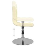 vidaXL Tabouret de bar pivotant Crème Tissu