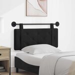 vidaXL Tête de lit suspendue Noir Velours