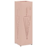 vidaXL Porte-parapluies Rose Métal Moyen Rectangulaire Moderne