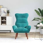 vidaXL fauteuil Turquoise 69 x 74 x 93 cm Velours