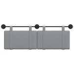 vidaXL Tête de lit suspendue Gris clair Tissu