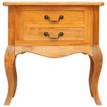 vidaXL Table d'appoint avec tiroir Naturel 60 5 x 30 x 61 cm