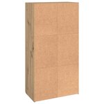 vidaXL Cabinet de Bureau avec étagère chêne artisanal 60 x 32 x 115 cm