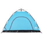 vidaXL Tente de camping 4 personnes bleu libération rapide