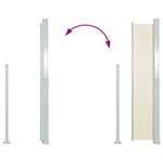 vidaXL Auvent latéral de patio 160x300 cm Couleur crème