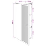 vidaXL Armoire Murale Blanc 33 x 34 5 x 90 cm Bois d'ingénierie