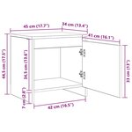 vidaXL Cabinet de chevet Chêne noir 45 x 34 x 44 5 cm