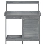 vidaXL Table de rempotage avec armoire gris bois massif de sapin