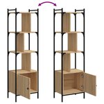 vidaXL Bibliothèque avec porte chêne sonoma 44 5x30x154 5 cm