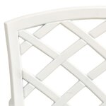 vidaXL Chaises de jardin lot de 2 Aluminium coulé Blanc