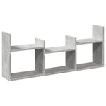vidaXL Armoire murale 100x18x40 cm gris béton bois d'ingénierie